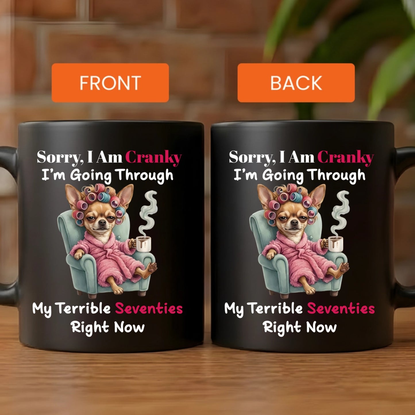 Personalized cranky dog mug custom dog breed and age decade gift for dog lovers