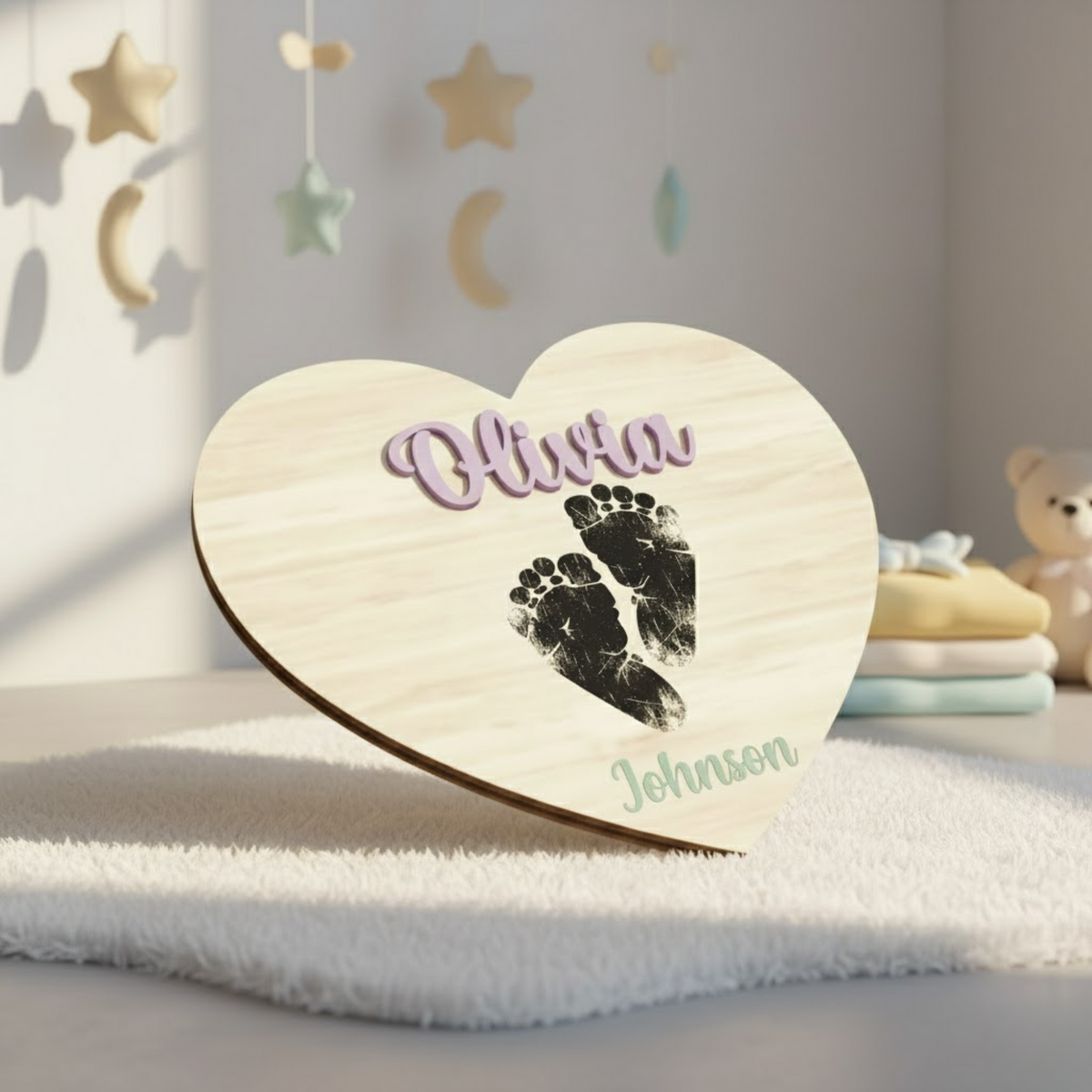 Personalized Baby Announcement Sign | Wooden Name Sign