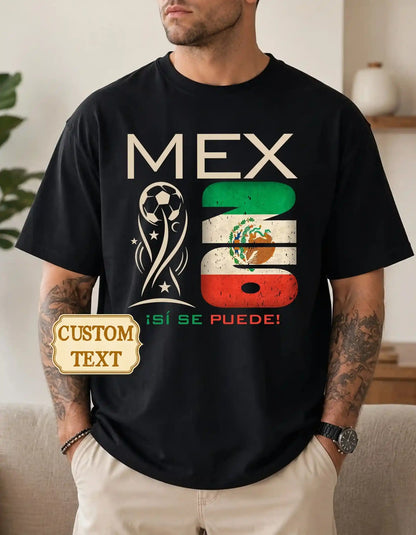 Mexico world cup 2026 custom text comfort colors football shirt for fans