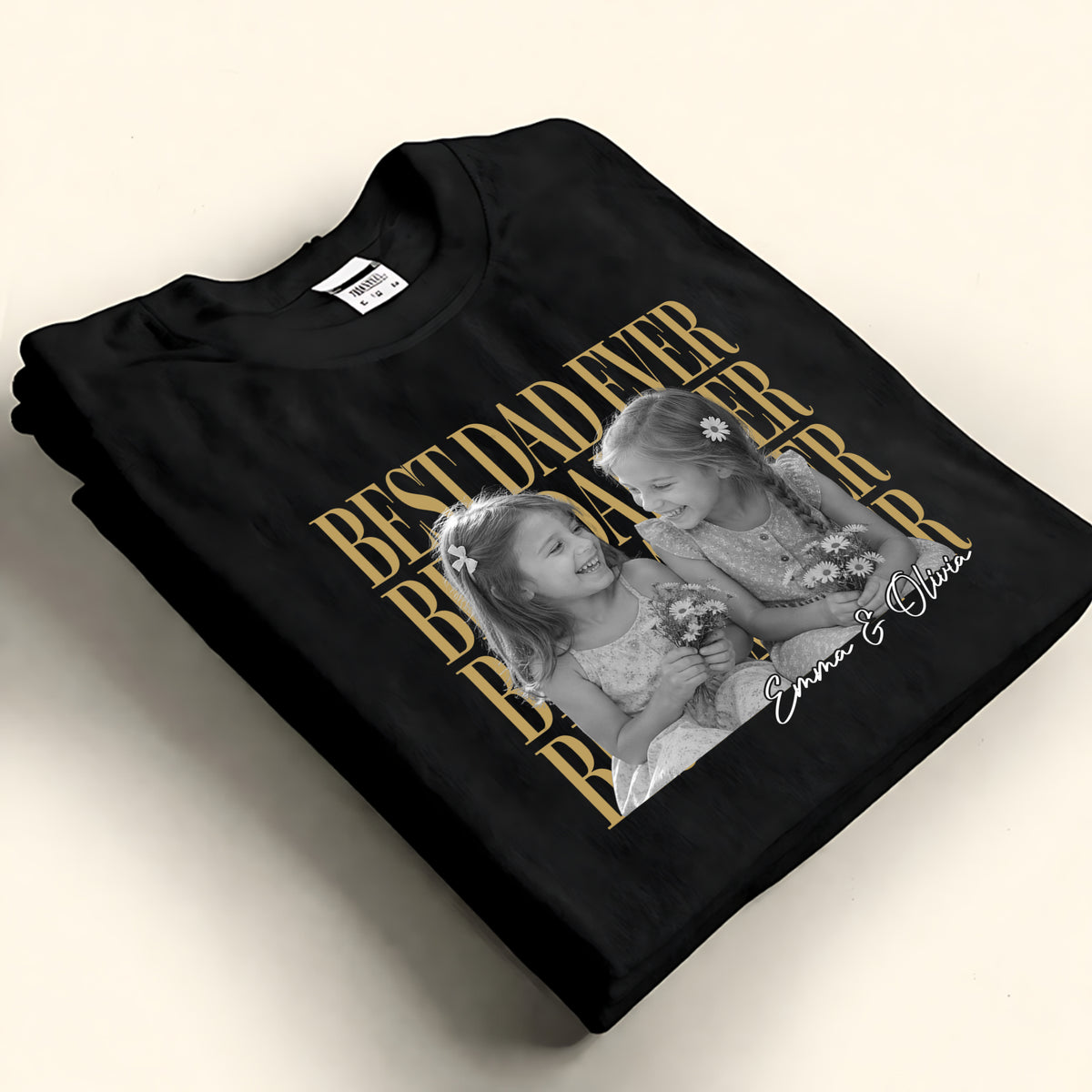 Custom Best Mom & Dad Ever Vintage Photo Shirt – Personalized T-Shirt With Kids Photo & Names, Mother's Day, Father's Day, Christmas Gift for Parents