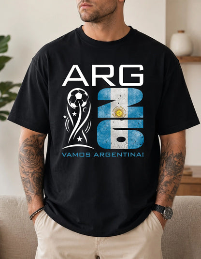 Argentina world cup 2026 custom text comfort colors football shirt for fans