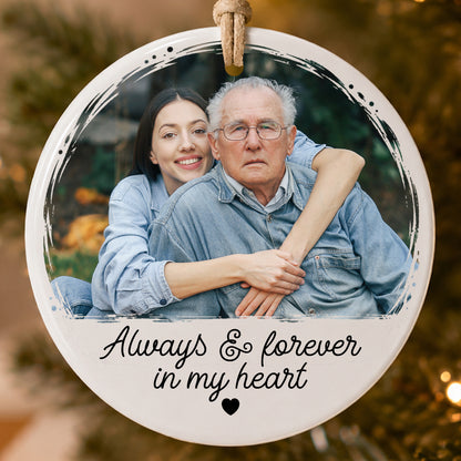 Personalized Memorial Photo Crystal Ornament, 2 Sides Printed Custom Glass Christmas Ornament, Loss of Loved One Gift, Remembrance Keepsake, Sympathy Gift