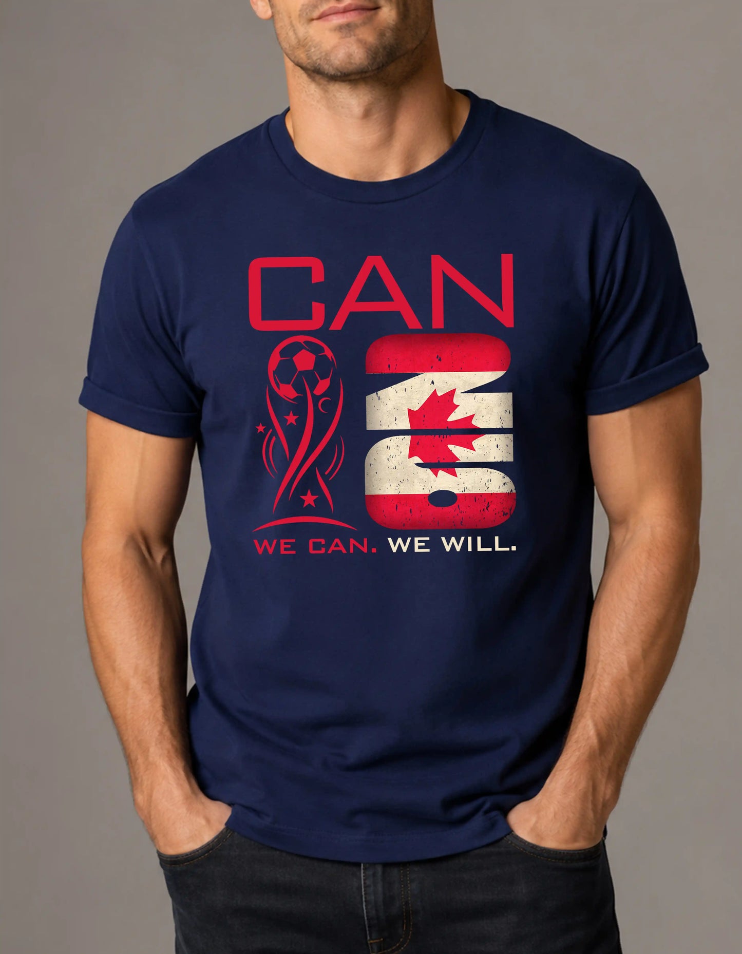 Canada world cup 2026 custom text comfort colors football shirt for fans
