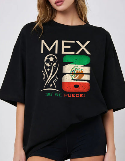 Mexico world cup 2026 custom text comfort colors football shirt for fans