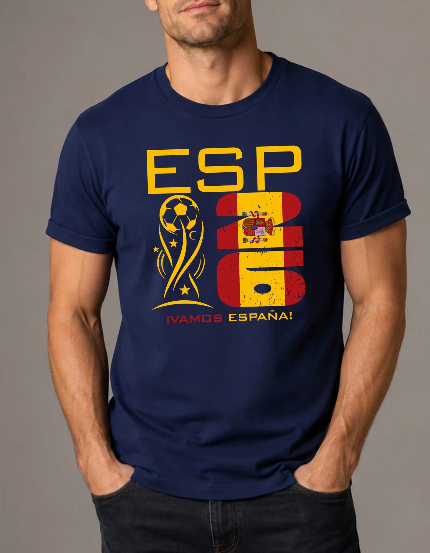 Espana world cup 2026 custom text comfort colors football shirt for fans