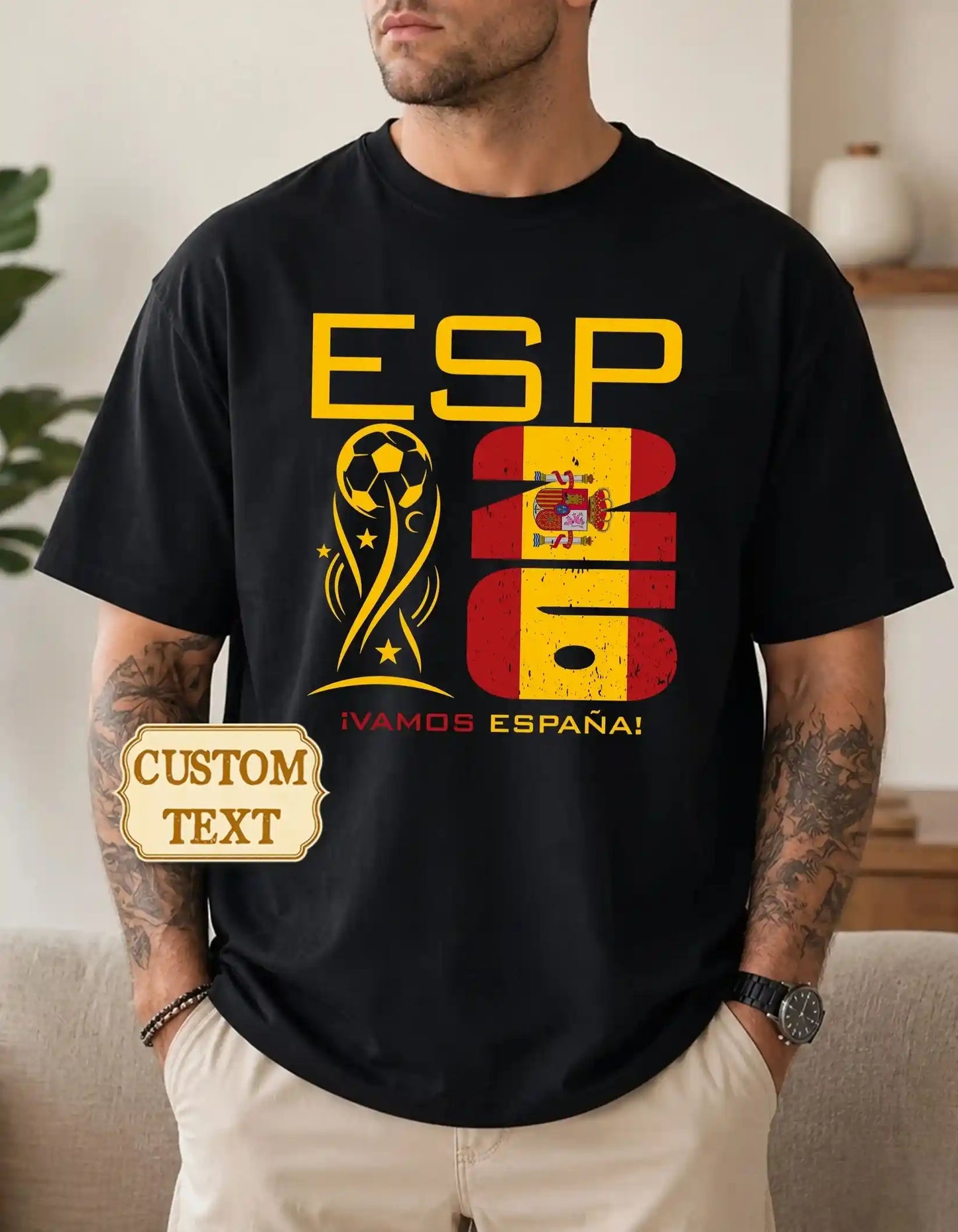 Espana world cup 2026 custom text comfort colors football shirt for fans