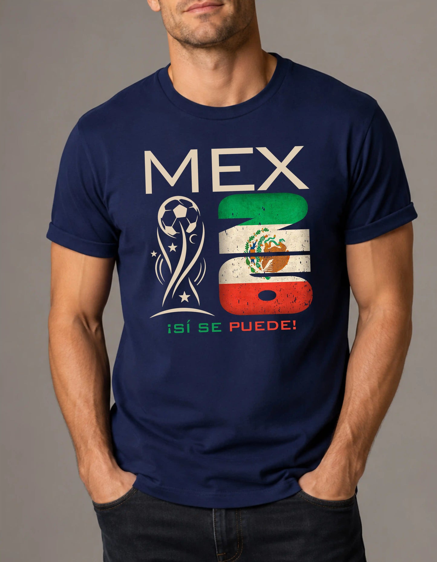 Mexico world cup 2026 custom text comfort colors football shirt for fans