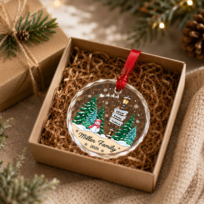 Personalized Family Names Christmas Ornament, Custom Family of Up to 8 Members & Pets, Family Christmas Tree Keepsake