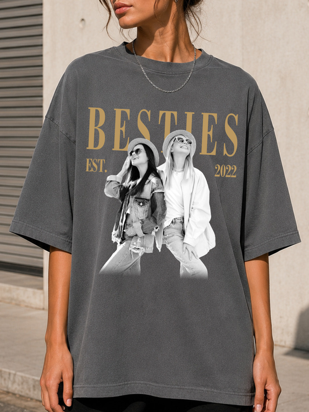 Personalized Besties Shirt Custom Photo BFF Gift - Friendship Birthday Matching Tee
