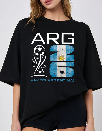 Argentina world cup 2026 custom text comfort colors football shirt for fans