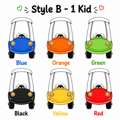 Personalized 1-4 Kids Photo Car Hanger, Drive Safe Daddy Car Ornament, Custom Baby Photo Acrylic Charm, Daddy Gift, Gift for Husband