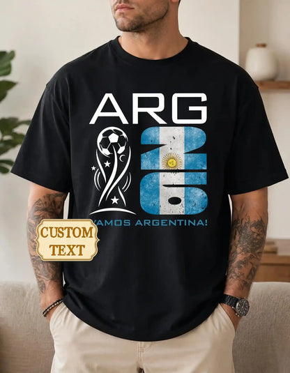 Argentina world cup 2026 custom text comfort colors football shirt for fans