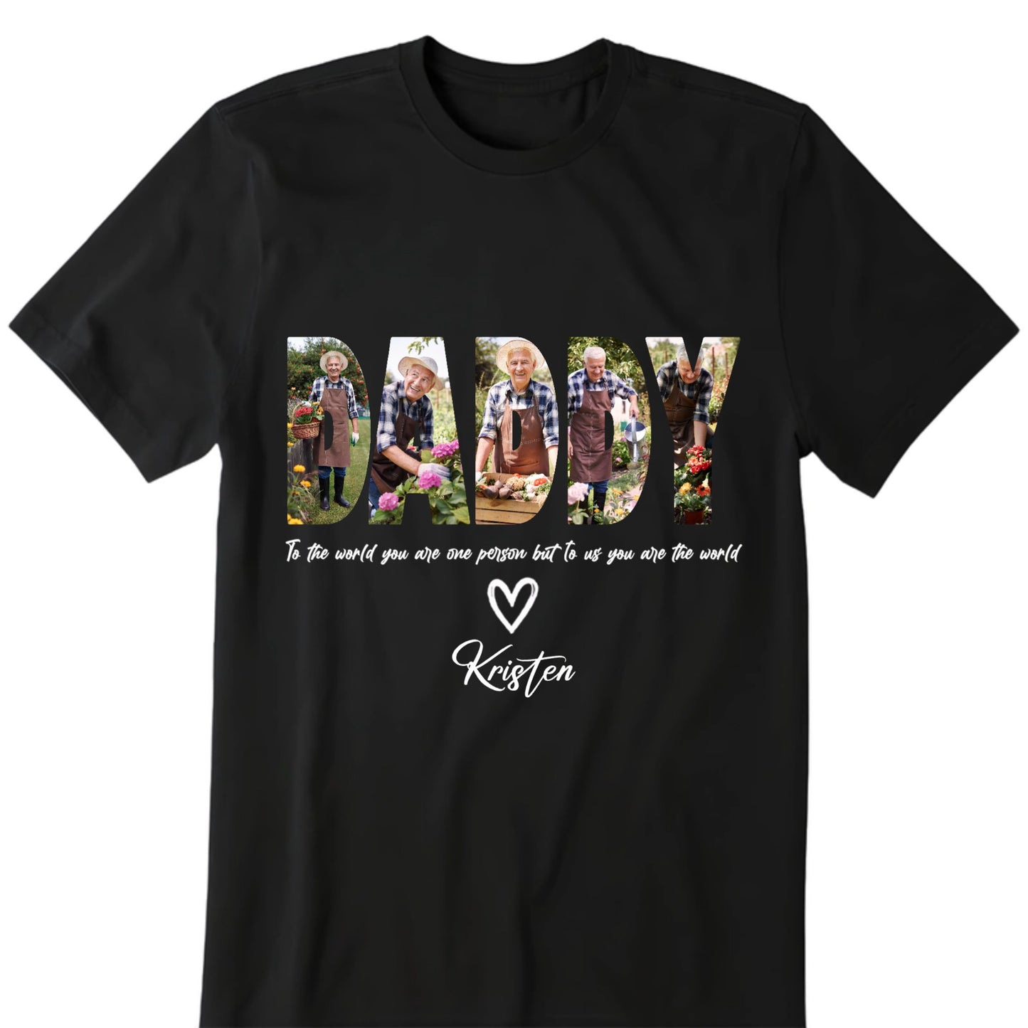 Personalized daddy custom photo and name shirt