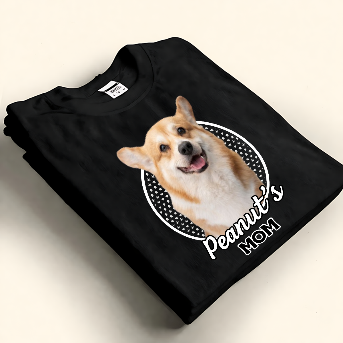 Custom pet photo and name shirt, personalized gift for dog and cat lovers.