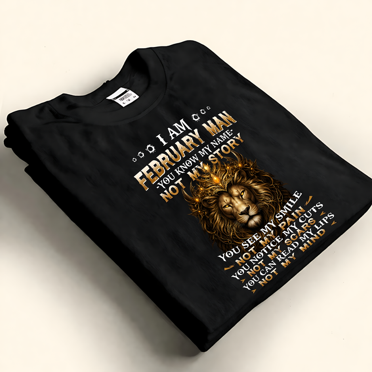 Majestic lion king crown birthday month shirt for men personalized graphic gift for him