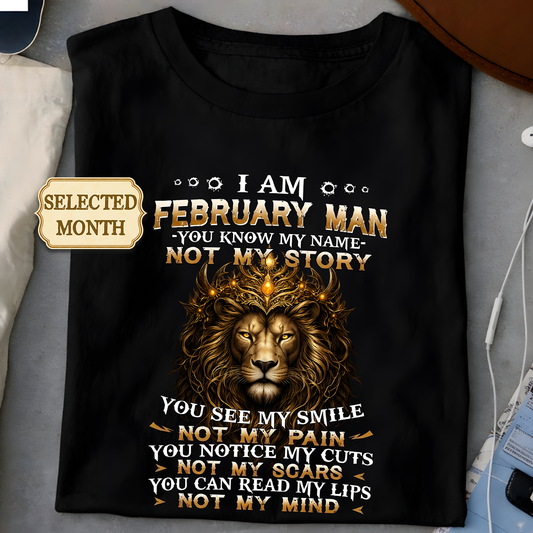 Majestic lion king crown birthday month shirt for men personalized graphic gift for him