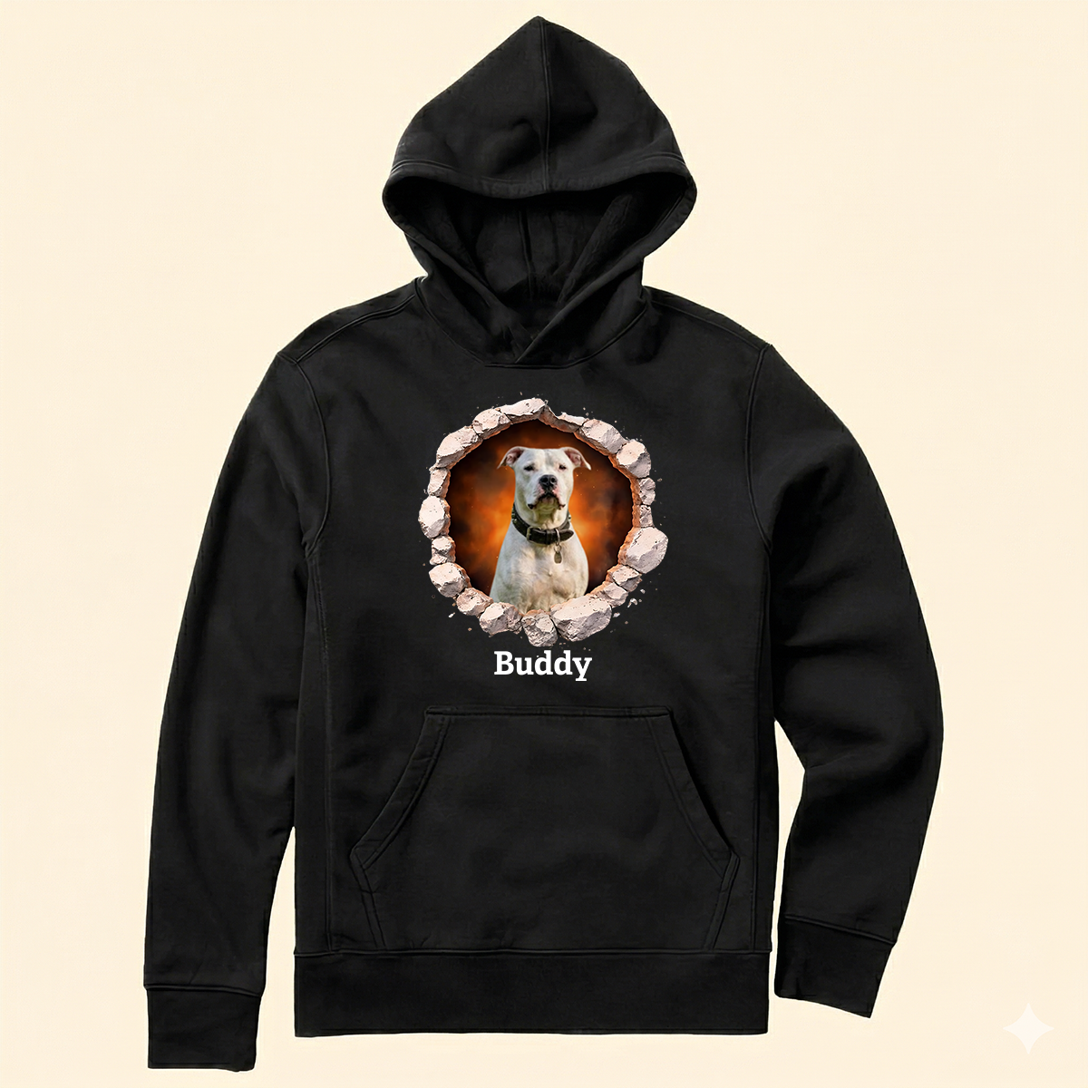 Personalized Custom Dog Photo & Name Breaking Through Wall Graphic Shirt For Pet Lovers