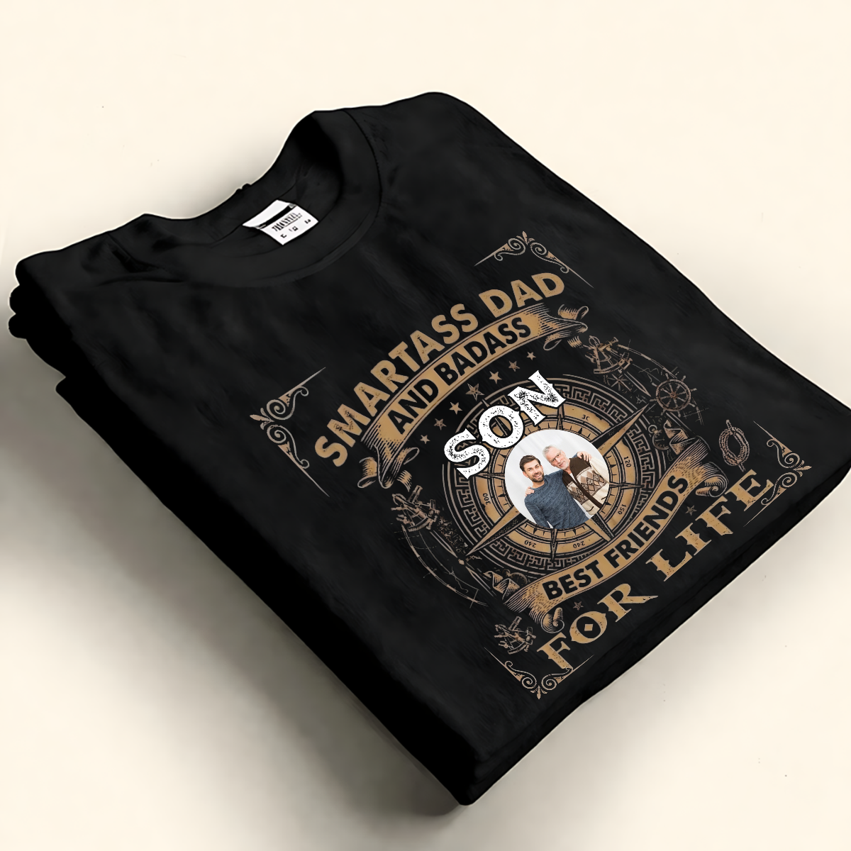 Personalized Smartass Dad Custom Photo Shirt With Badass Daughter Or Son