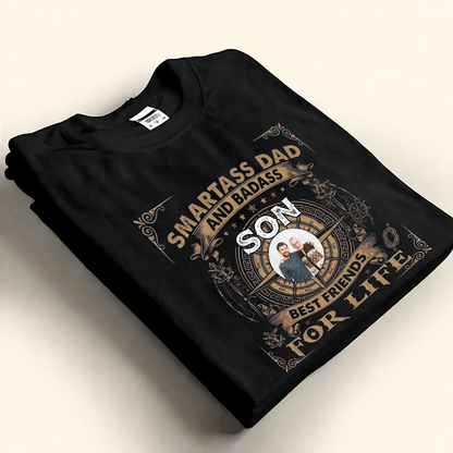 Personalized Smartass Dad Custom Photo Shirt With Badass Daughter Or Son