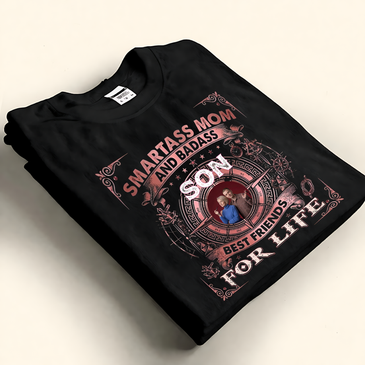 Personalized Smartass Mom Custom Photo Shirt With Badass Daughter Or Son