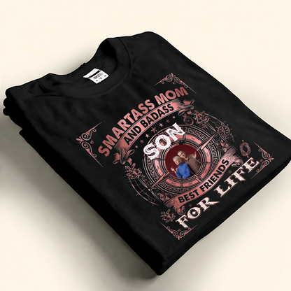 Personalized Smartass Mom Custom Photo Shirt With Badass Daughter Or Son