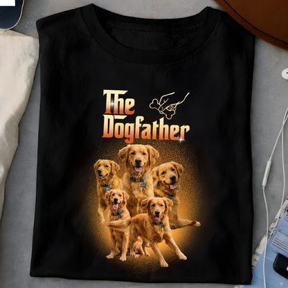 Personalized The Dogfather Shirt Custom Multiple Photo Collage Gift For Every Dog Lover