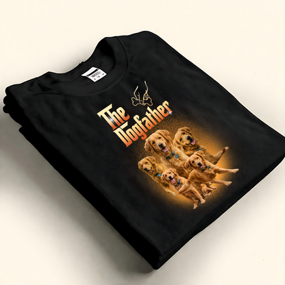 Personalized The Dogfather Shirt Custom Multiple Photo Collage Gift For Every Dog Lover