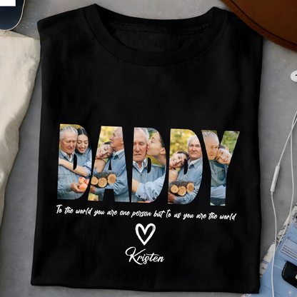 Personalized daddy custom photo and name shirt