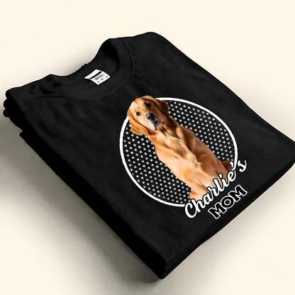 Custom pet photo and name shirt, personalized gift for dog and cat lovers.