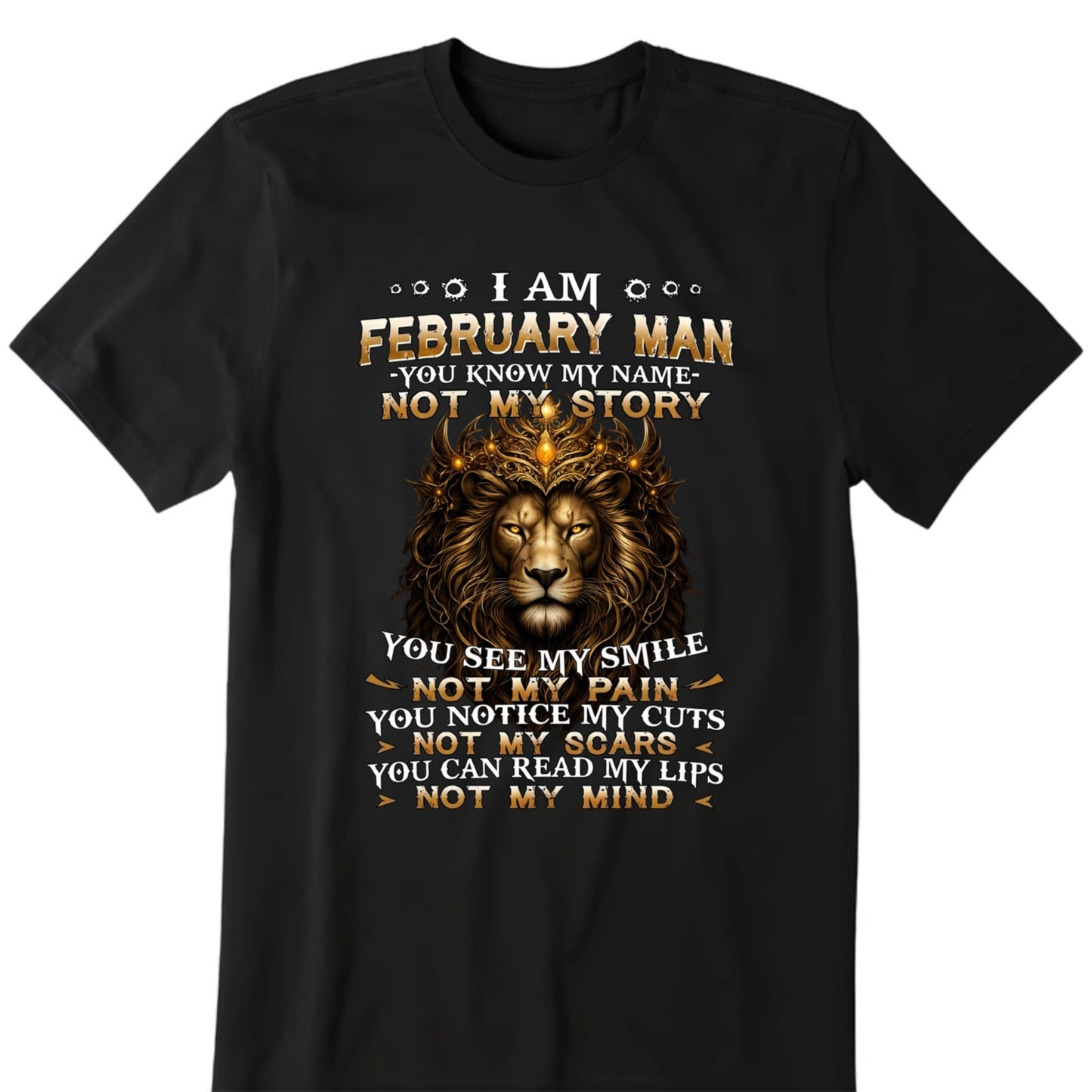 Majestic lion king crown birthday month shirt for men personalized graphic gift for him