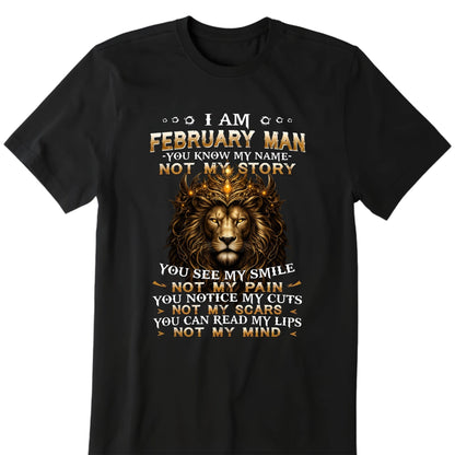 Majestic lion king crown birthday month shirt for men personalized graphic gift for him