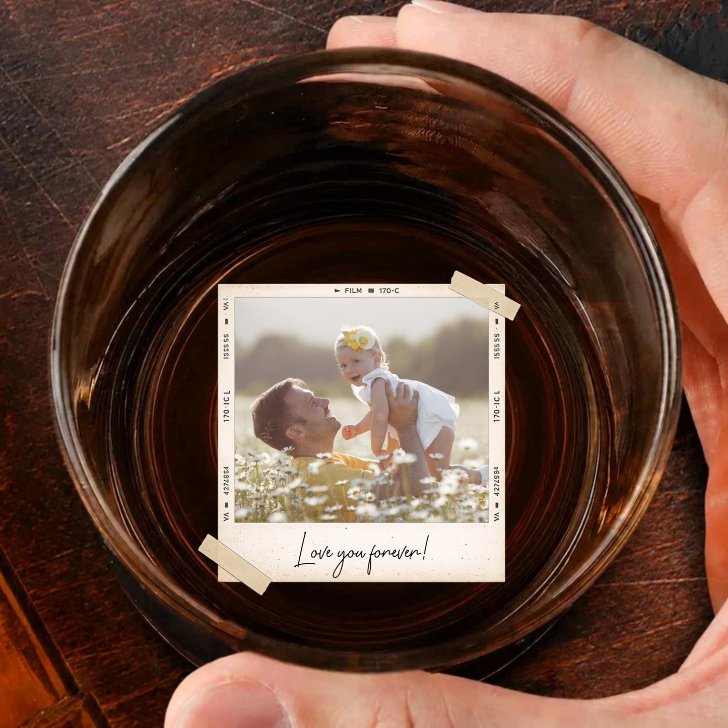 Custom photo dad est whiskey glass, personalized portrait grandpa gift, new dad glass, gifts for him